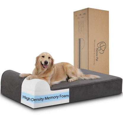 Orthopedic Memory Foam Dog Bed with Washable Cover & Non-Slip Bottom