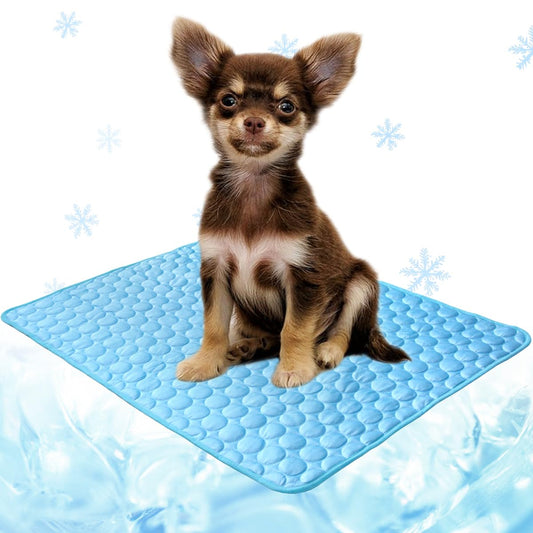 Self Cooling Dog Mat – Washable Ice Silk Cooling Pad for Summer Use