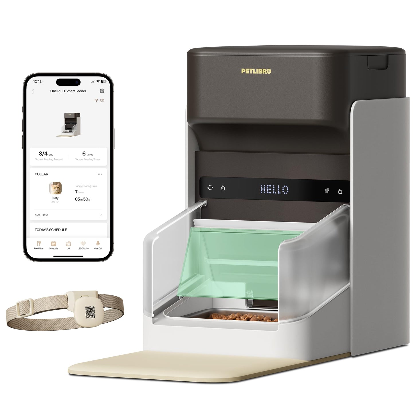 RFID Automatic Cat Feeder with Collar Tag Access Control
