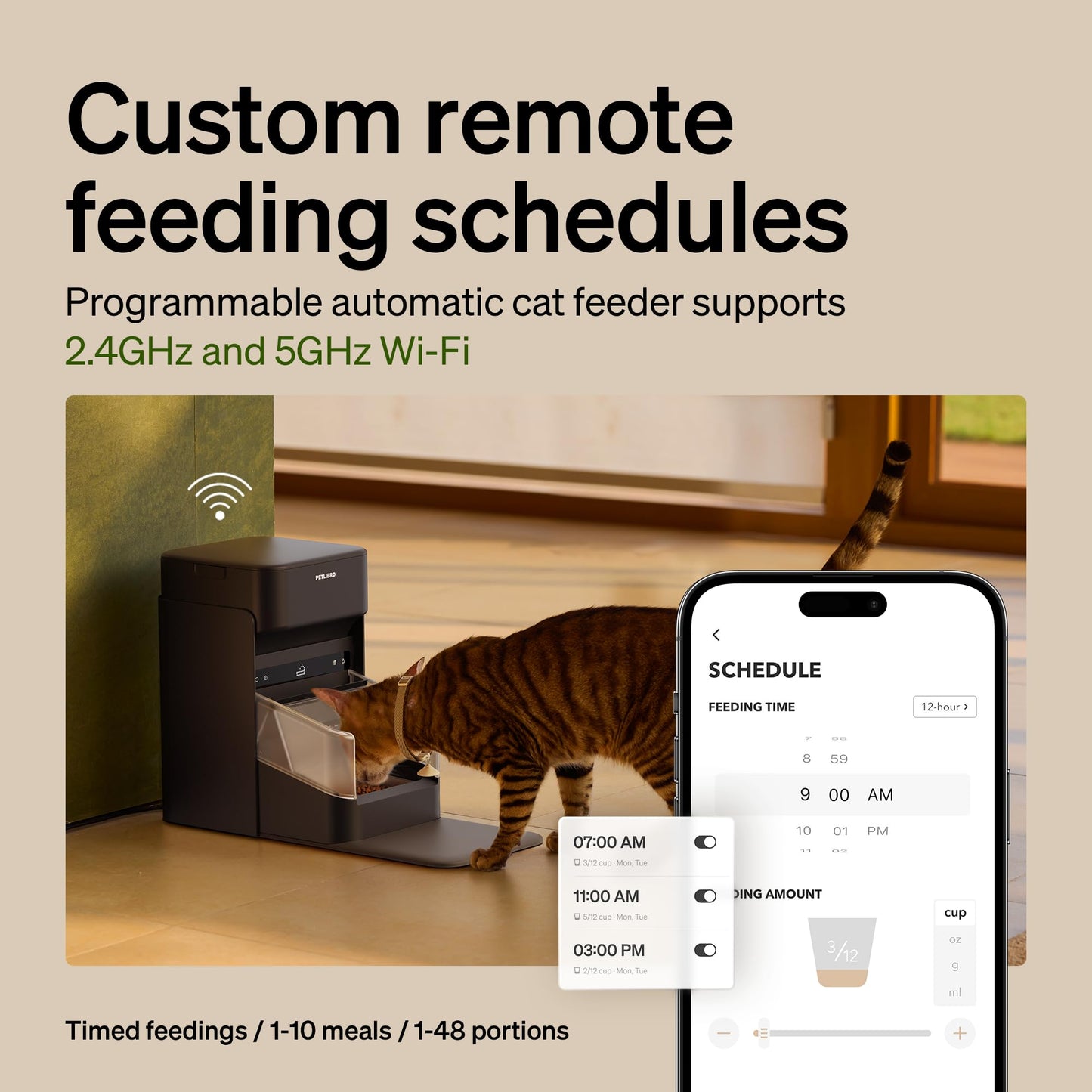 RFID Automatic Cat Feeder with Collar Tag Access Control