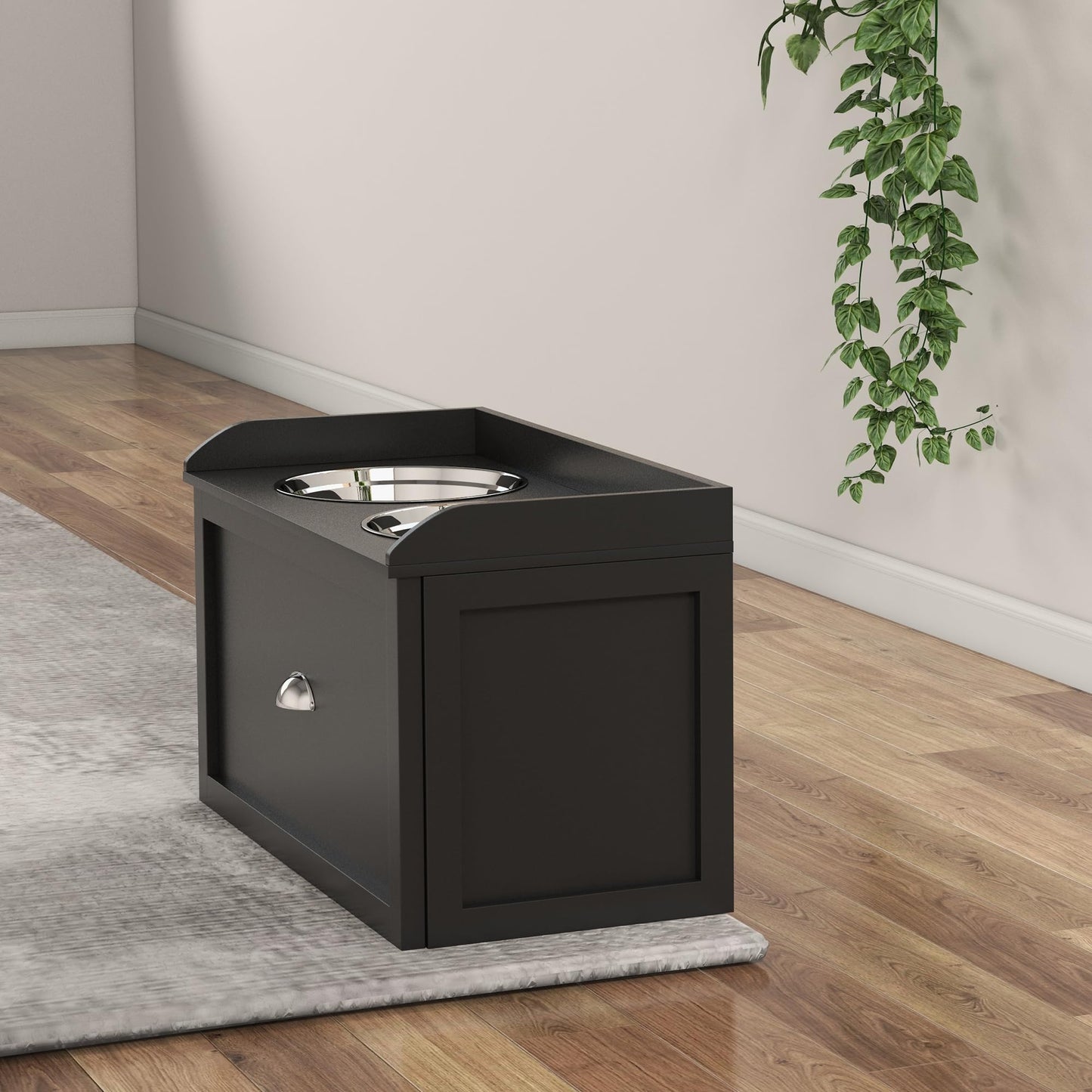 Dog Feeding Station with Storage Drawer & Elevated Bowls