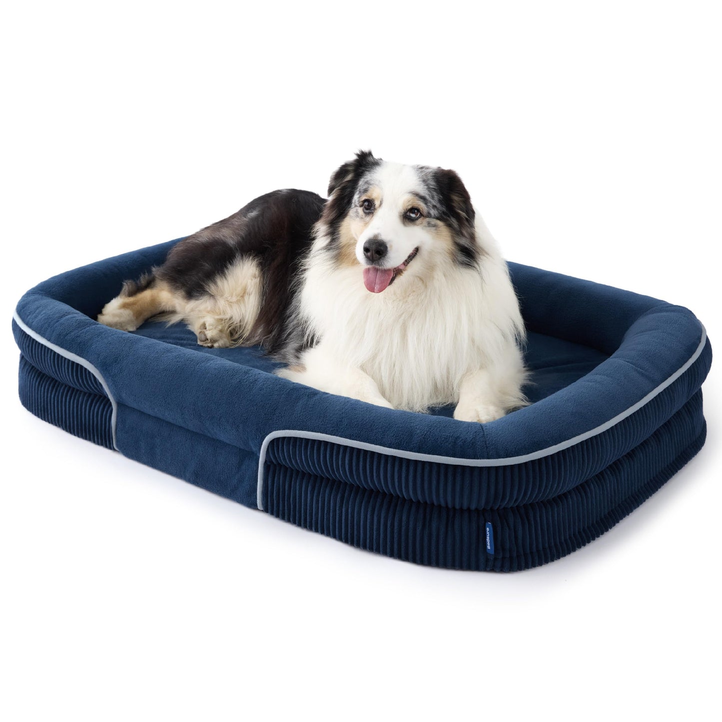 Orthopedic Oval Bolster Dog Bed with Washable Waterproof Cover