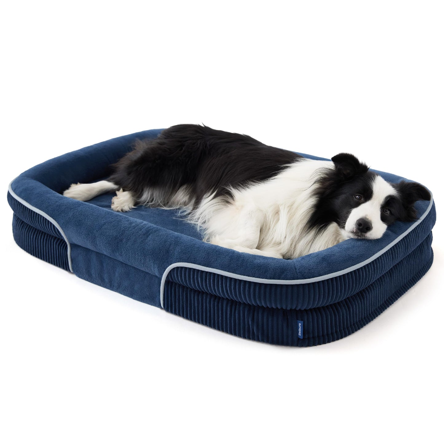 Orthopedic Oval Bolster Dog Bed with Washable Waterproof Cover