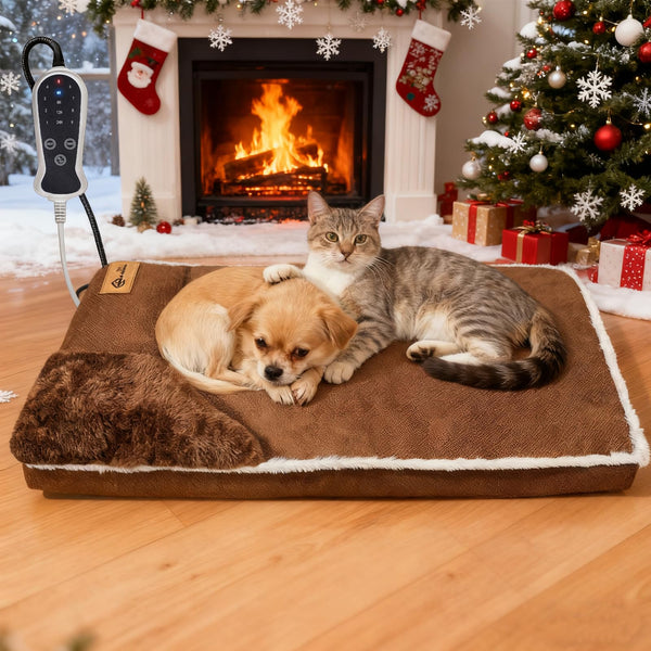 Heated Pet Sofa Bed with Adjustable Temperature & Timer Control