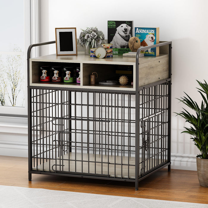 Wooden Dog Crate Console